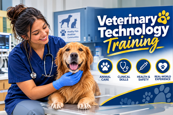 Female Vetinarian Assistant petting dog